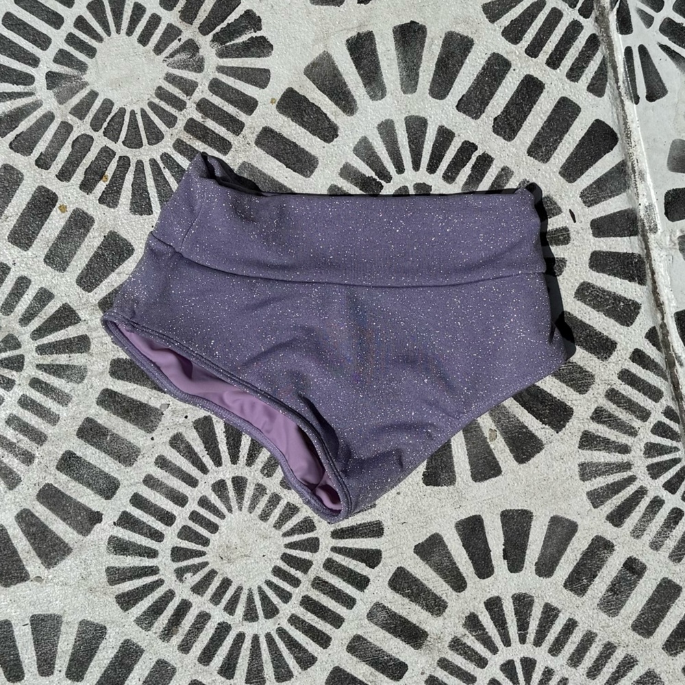 MONTCE lavender sparkle high rise bottoms